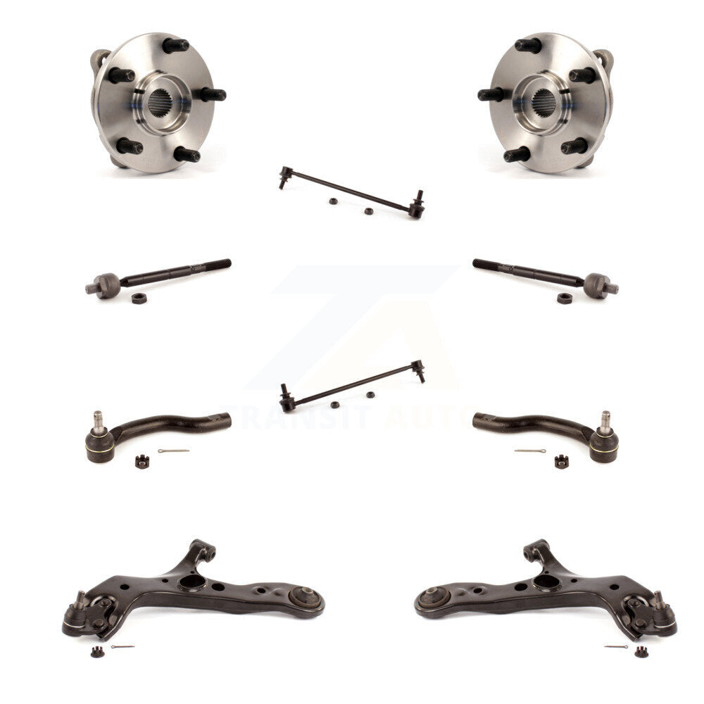 Hub Bearing Lower Control Arm Outer Inner Tie Rod Link Front Kit For Toyota RAV4