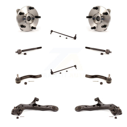 Hub Bearing Lower Control Arm Outer Inner Tie Rod Link Front Kit For Toyota RAV4