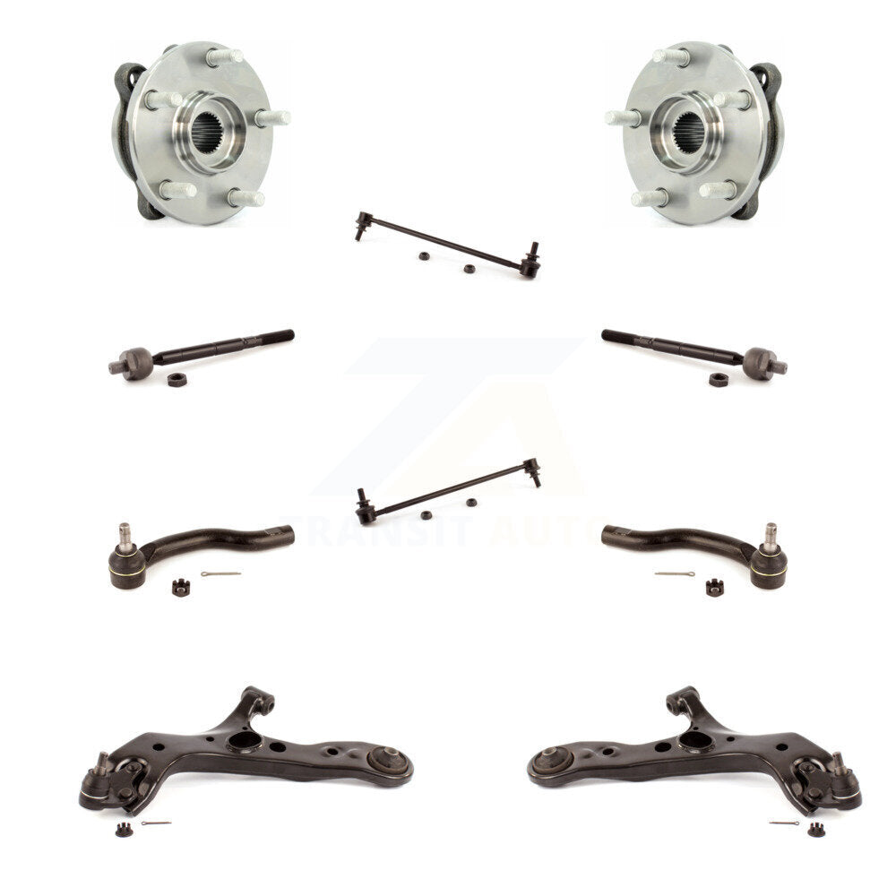 Hub Bearing Lower Control Arm Outer Inner Tie Rod Link Front Kit For Toyota RAV4
