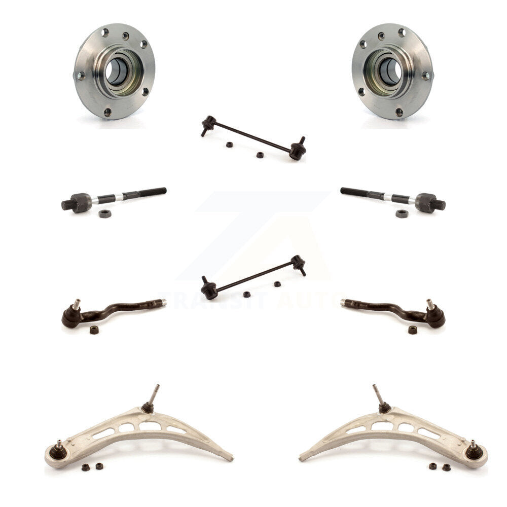 Hub Bearing Lower Arm Outer Inner Tie Rod Link Front Kit (10Pc) For BMW Z4 330Ci