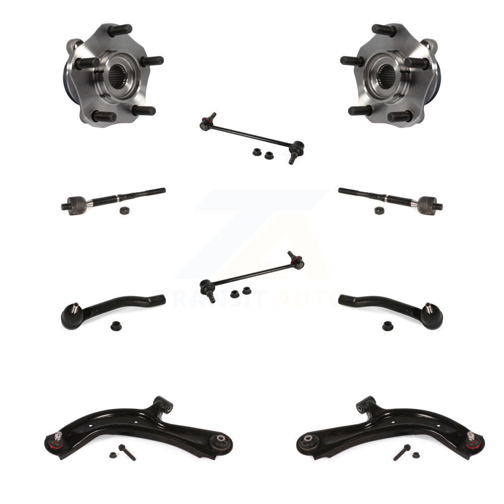 Bearing Lower Control Arm Outer Inner Tie Rod & Link Front Kit (10Pc) For Nissan