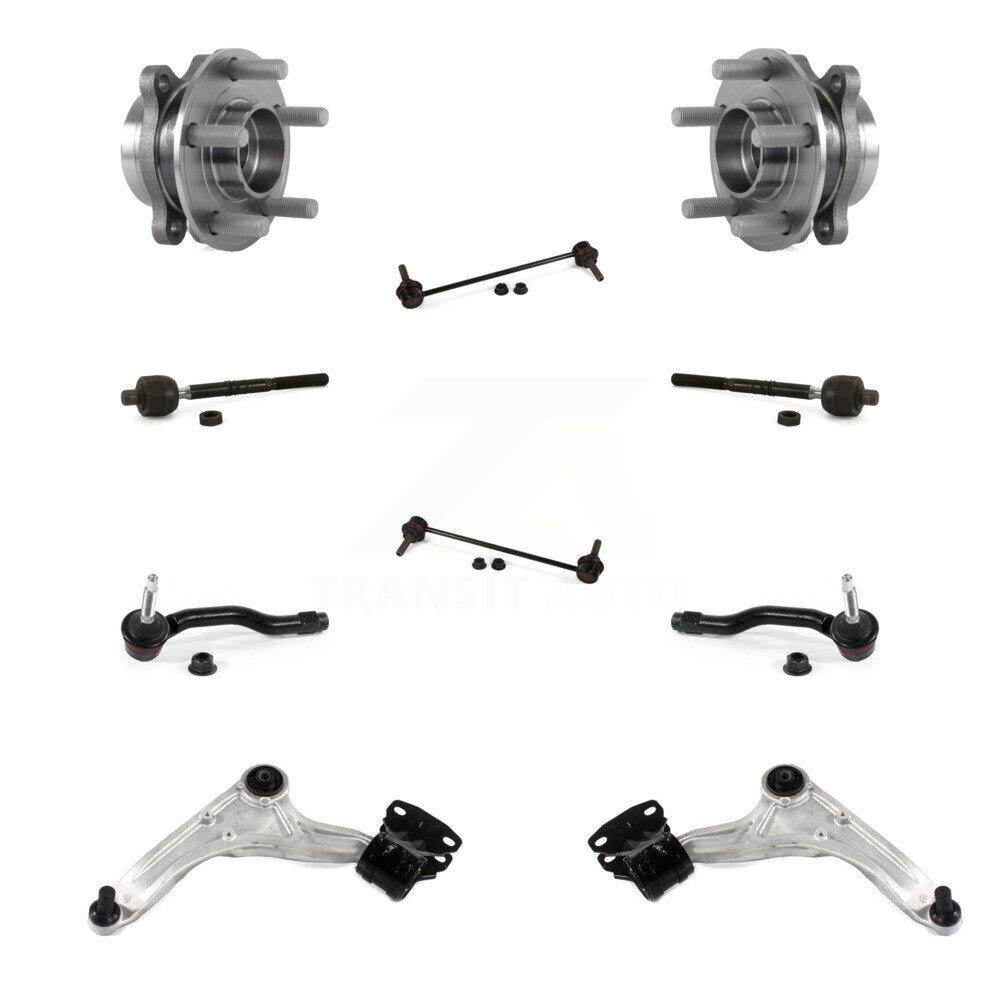 Bearing Lower Arm Outer Inner Tie Rod Link Front Kit (10Pc) For Ford Fusion MKZ