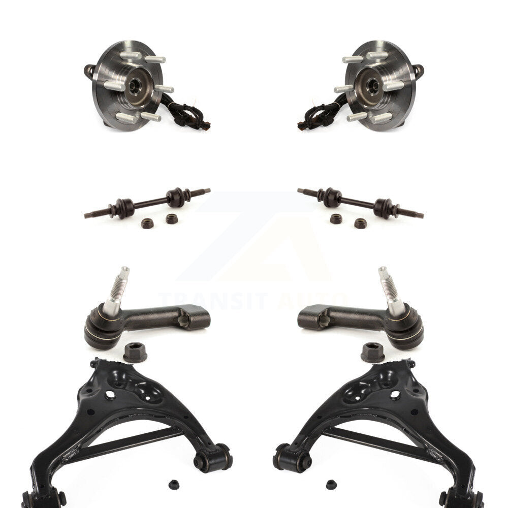Hub Bearing Lower Control Arm Outer Tie Rod Link Front Kit (8Pc) For Ford F-150