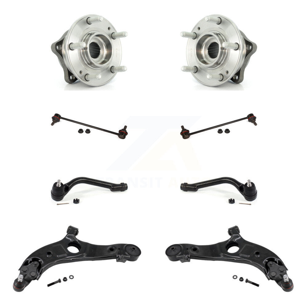 Bearing Lower Control Arm Outer Tie Rod & Link Front Kit (8Pc) For Hyundai Santa