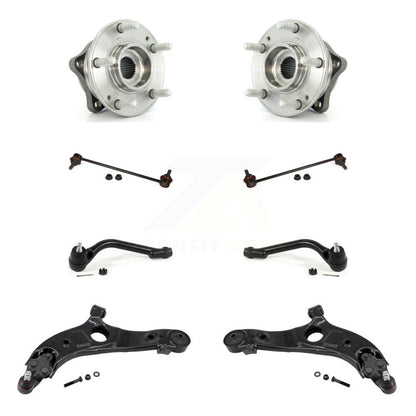 Bearing Lower Control Arm Outer Tie Rod & Link Front Kit (8Pc) For Hyundai Santa