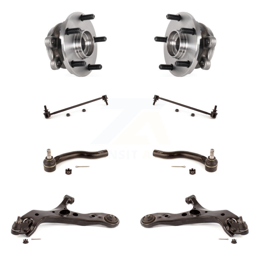 Hub Bearing Lower Control Arm Outer Tie Rod Link Front Kit (8Pc) For Lexus NX300