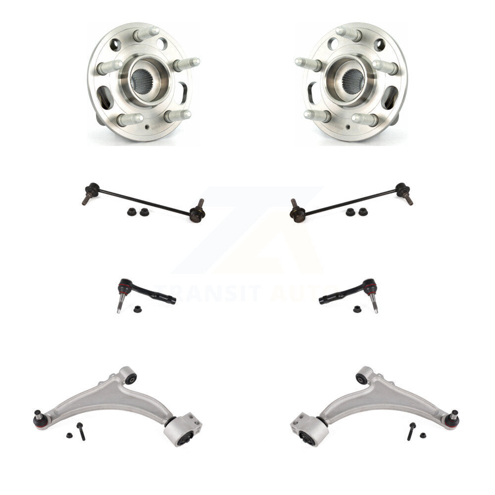 Hub Bearing Lower Arm Outer Tie Rod & Link Front Kit (8Pc) For Chevrolet Malibu
