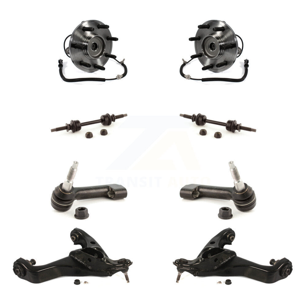 Hub Bearing Lower Control Arm Outer Tie Rod Link Front Kit (8Pc) For Ford F-150