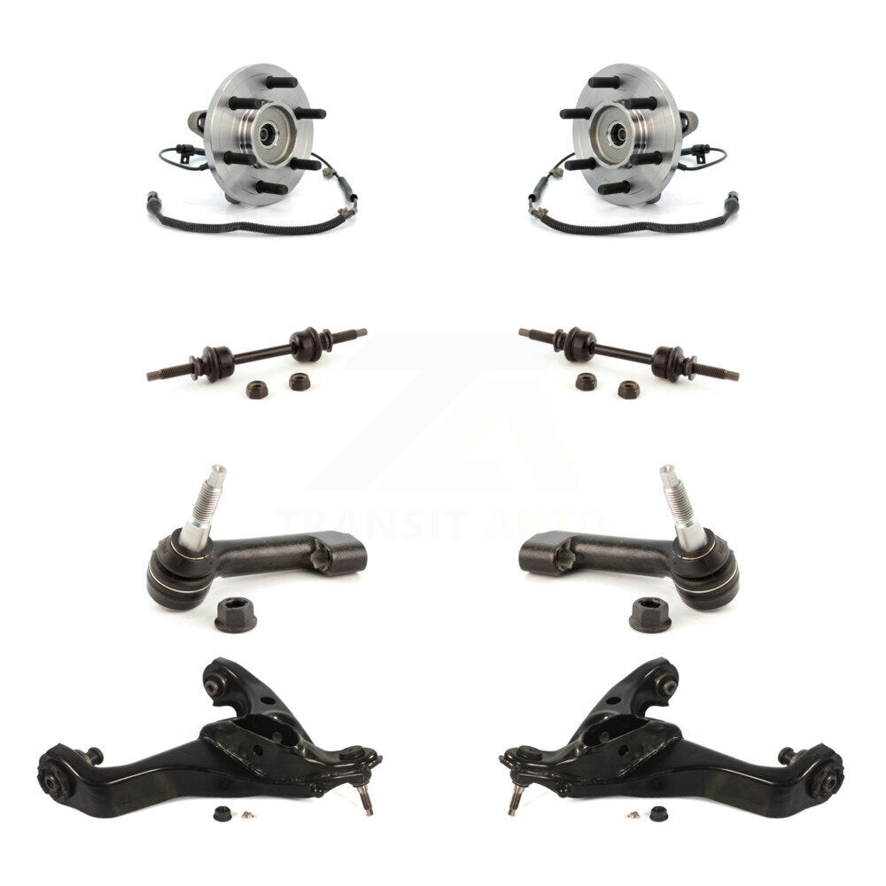 Hub Bearing Lower Control Arm Outer Tie Rod Link Front Kit (8Pc) For Ford F-150