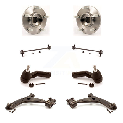 Bearing Lower Control Arm with BJ Outer Tie Rod Link Front Kit (8Pc) For Mazda 3