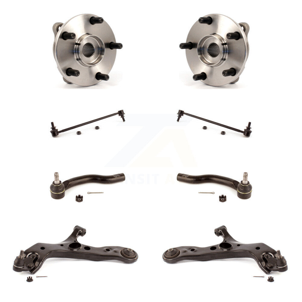 Hub Bearing Lower Control Arm Outer Tie Rod Link Front Kit (8Pc) For Toyota RAV4