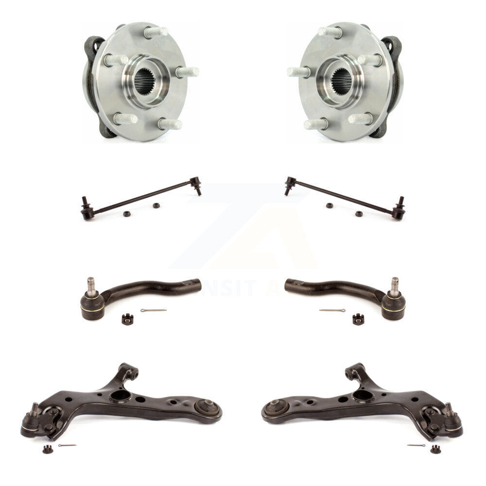 Hub Bearing Lower Control Arm Outer Tie Rod Link Front Kit (8Pc) For Toyota RAV4