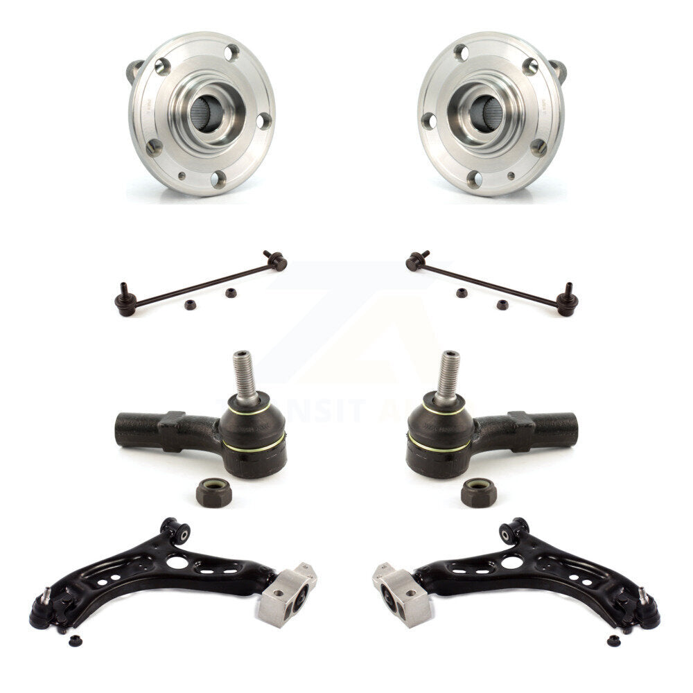 Bearing Lower Arm Outer Tie Rod & Link Front Kit (8Pc) For Volkswagen Tiguan CC