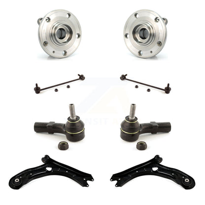 Hub Bearing Lower Arm Outer Tie Rod & Link Front Kit (8Pc) For Volkswagen Passat