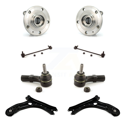 Hub Bearing Lower Arm Outer Tie Rod & Link Front Kit (8Pc) For Volkswagen Passat