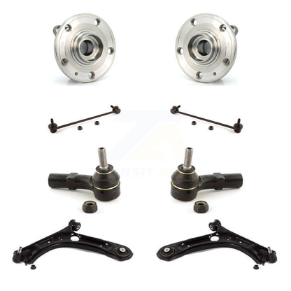 Hub Bearing Lower Control Arm Outer Tie Rod Link Front Kit For Volkswagen Jetta