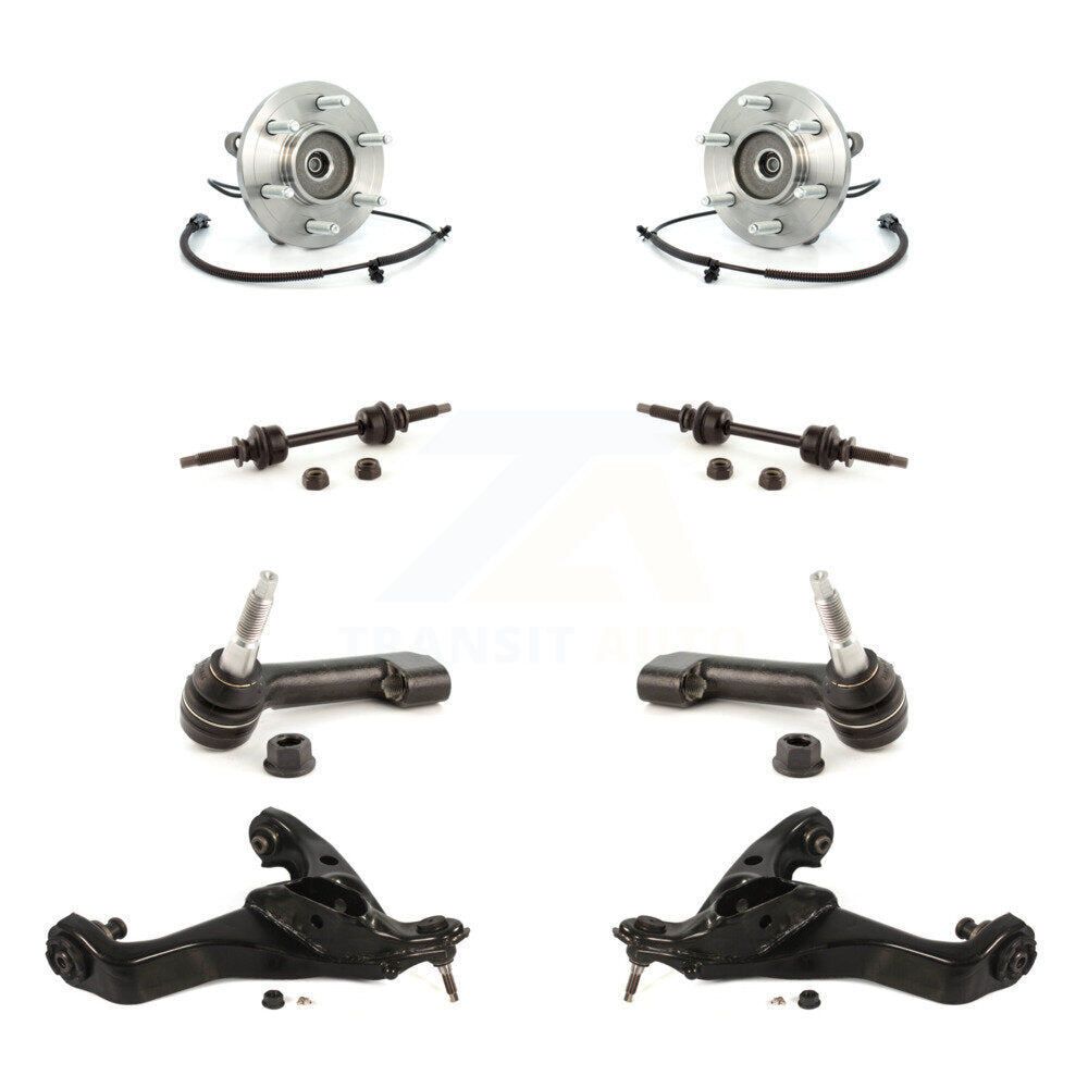 Hub Bearing Lower Control Arm Outer Tie Rod Link Front Kit (8Pc) For Ford F-150