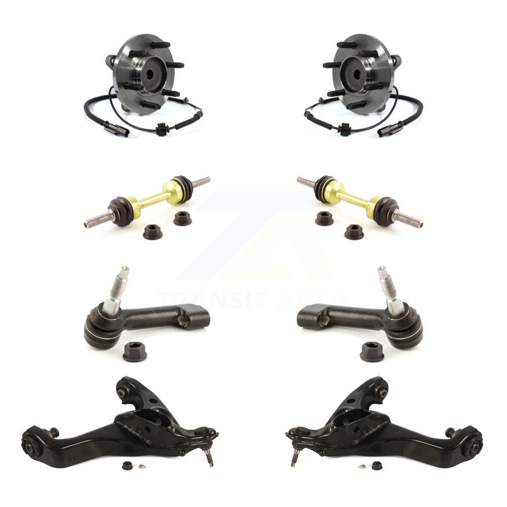 Hub Bearing Lower Control Arm Outer Tie Rod Link Front Kit (8Pc) For Ford F-150