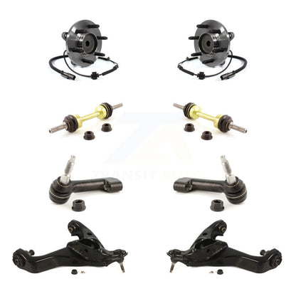 Hub Bearing Lower Control Arm Outer Tie Rod Link Front Kit (8Pc) For Ford F-150