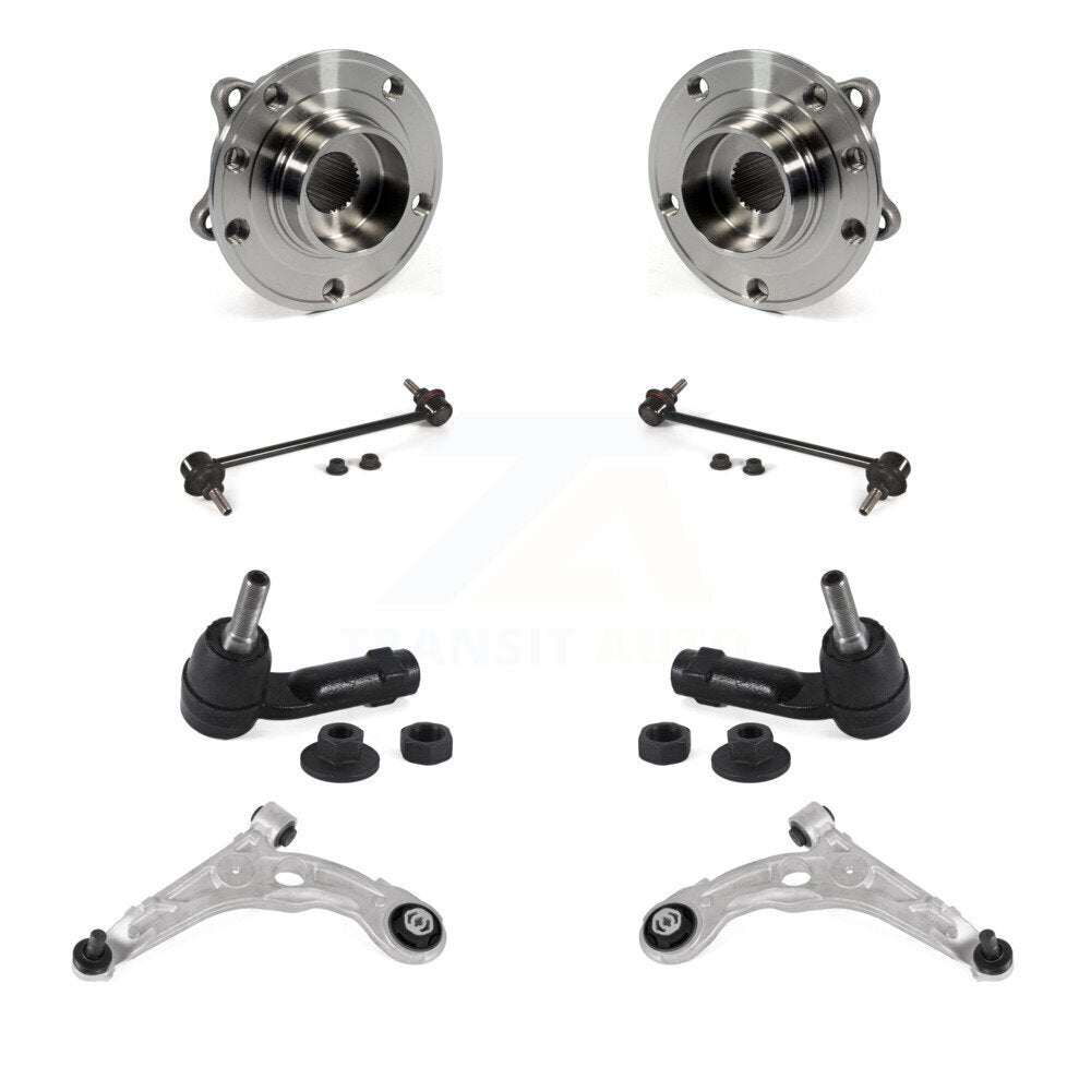 Hub Bearing Lower Control Arm Outer Tie Rod Link Front Kit (8Pc) For Dodge Dart