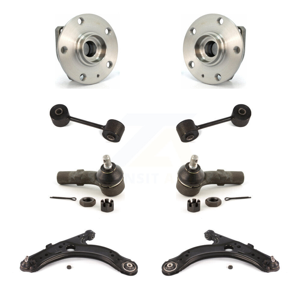 Bearing Lower Arm Outer Tie Rod & Link Front Kit (8Pc) For Volkswagen Golf City
