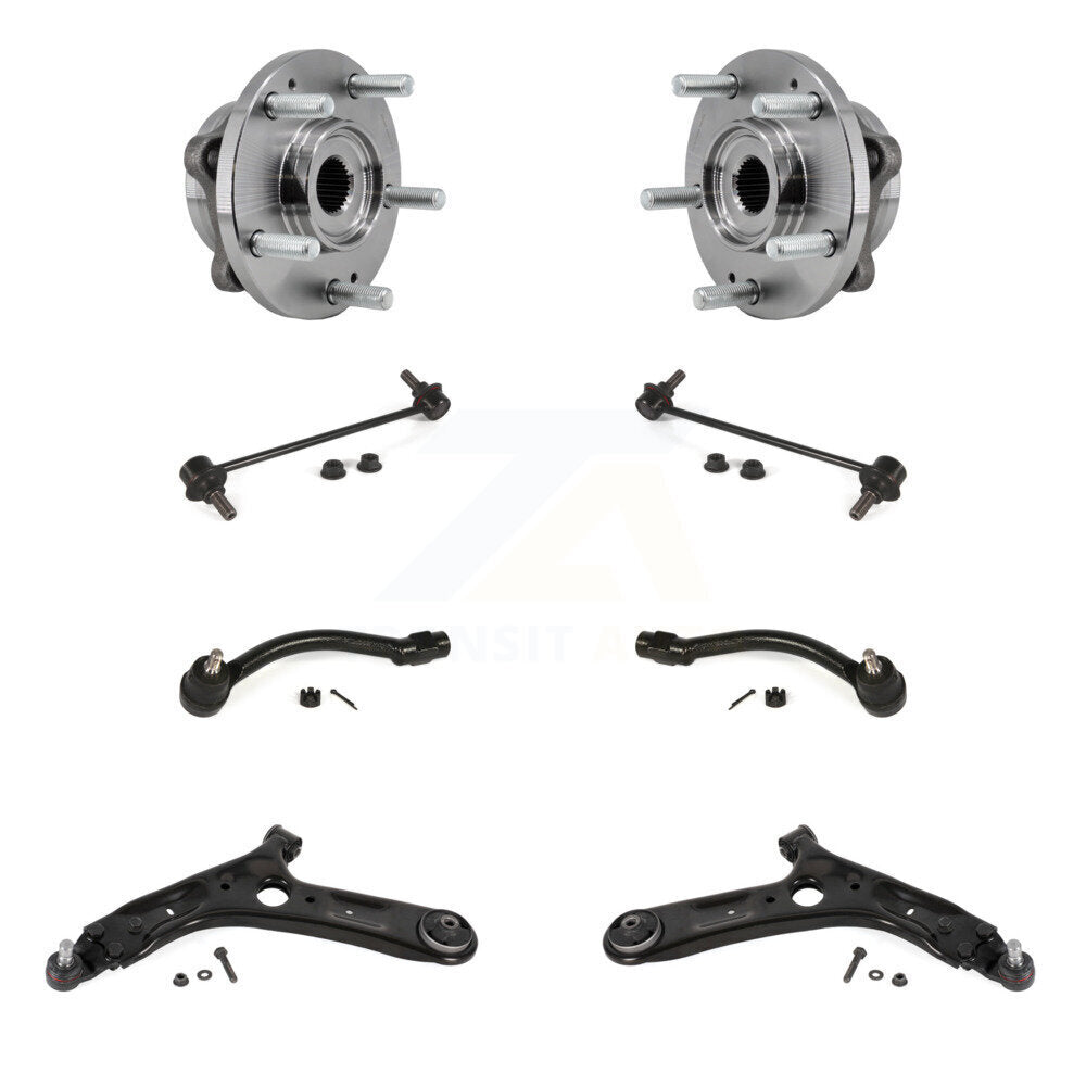 Bearing Lower Control Arm Outer Tie Rod Link Front Kit (8Pc) For 17-19 Kia Soul
