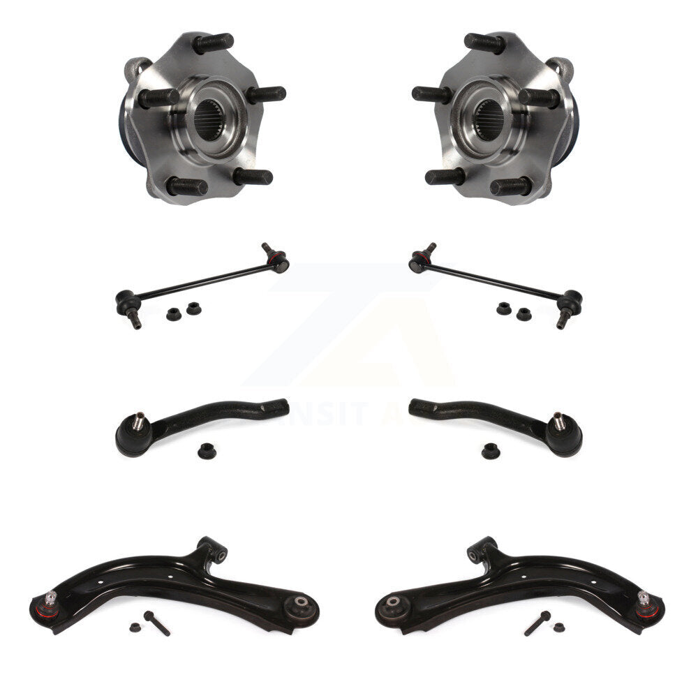 Bearing Lower Control Arm Outer Tie Rod & Link Front Kit (8Pc) For Nissan Sentra