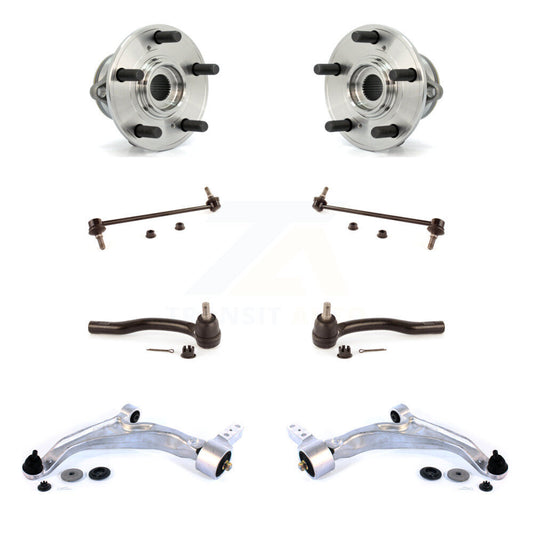 Hub Bearing Lower Control Arm Outer Tie Rod Link Front Kit (8Pc) For Honda Pilot