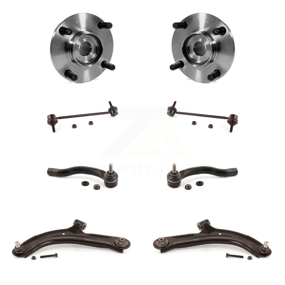 Bearing Lower Control Arm Outer Tie Rod & Link Front Kit (8Pc) For Nissan Versa