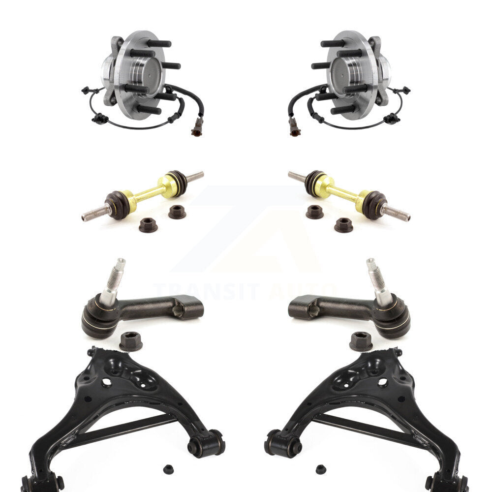 Hub Bearing Lower Control Arm Outer Tie Rod Link Front Kit (8Pc) For Ford F-150