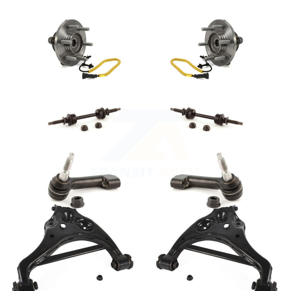 Hub Bearing Lower Control Arm Outer Tie Rod Link Front Kit (8Pc) For Ford F-150