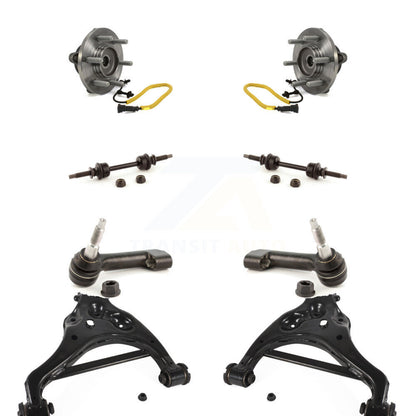 Hub Bearing Lower Control Arm Outer Tie Rod Link Front Kit (8Pc) For Ford F-150