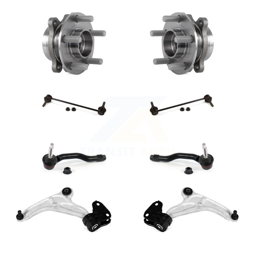 Bearing Lower Control Arm Outer Tie Rod & Link Front Kit (8Pc) For Ford Edge MKX