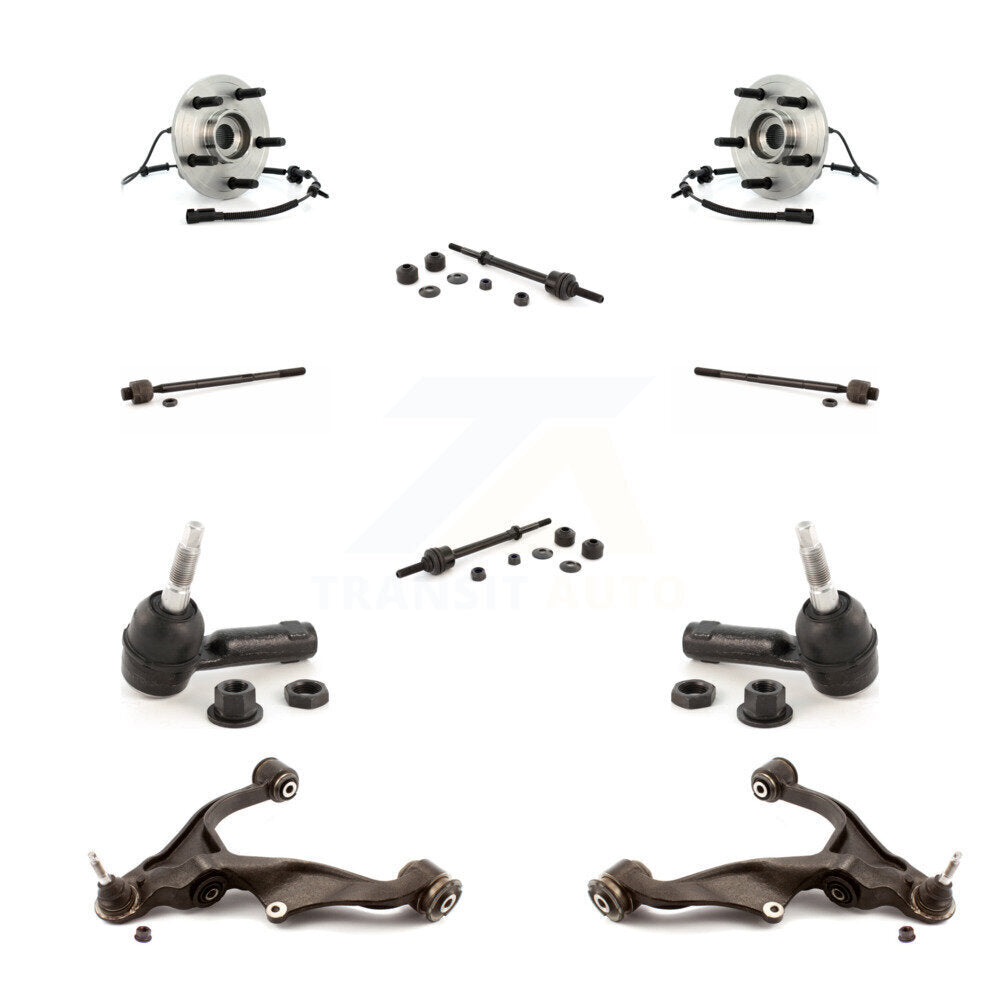 Bearing Lower Arm Outer Inner Tie Rod & Link Front Kit (10Pc) For Dodge Ram 1500