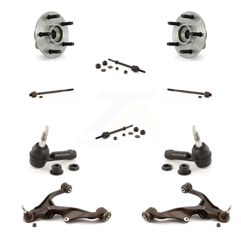 Bearing Lower Arm Outer Inner Tie Rod & Link Front Kit (10Pc) For Dodge Ram 1500