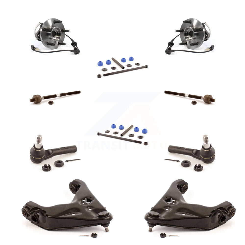 Hub Bearing Lower Arm Outer Inner Tie Rod Link Front Kit (10Pc) For Mazda B4000