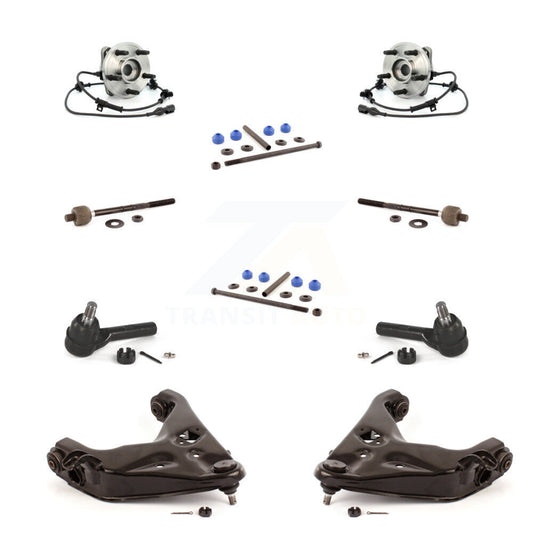 Bearing Lower Control Arm Outer Inner Tie Rod Link Front Kit (10Pc) For Ford 4WD