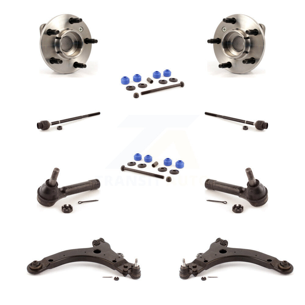Bearing Lower Control Arm with Ball Joint Outer Inner Tie Rod Link Front Kit For