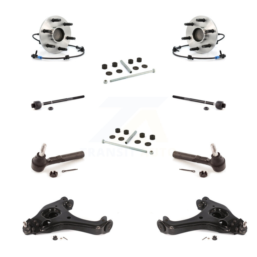 Bearing Lower Control Arm Outer Inner Tie Rod Link Front Kit (10Pc) For 1500 GMC