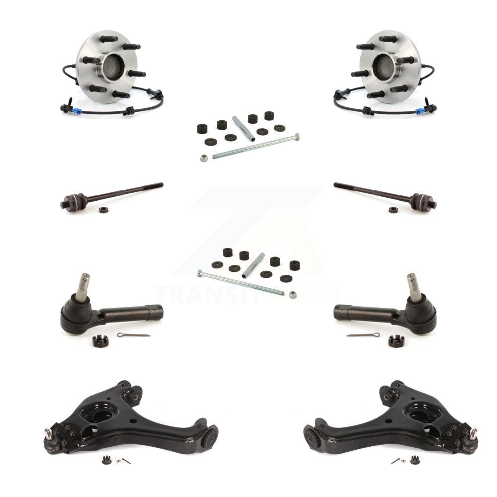 Bearing Lower Arm Outer Inner Tie Rod & Link Front Kit (10Pc) For Chevrolet GMC
