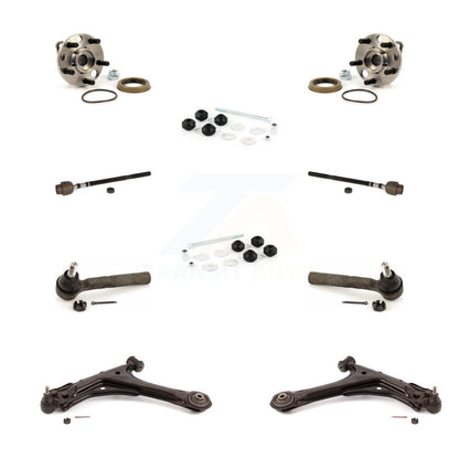 Hub Bearing Lower Arm Outer Inner Tie Rod & Link Front Kit (10Pc) For Chevrolet
