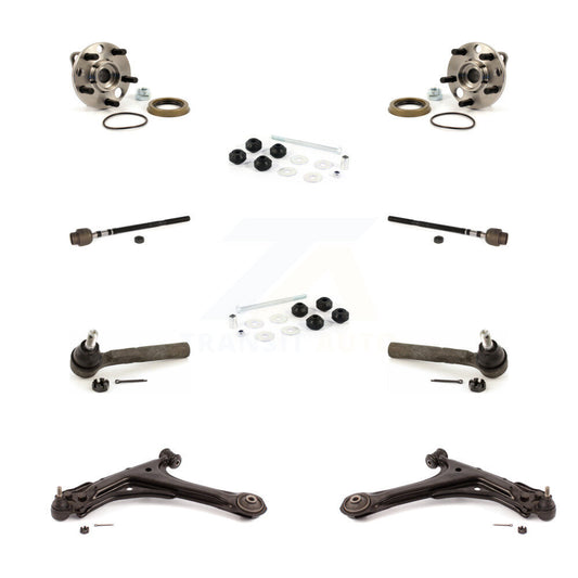 Hub Bearing Lower Arm Outer Inner Tie Rod & Link Front Kit (10Pc) For Chevrolet