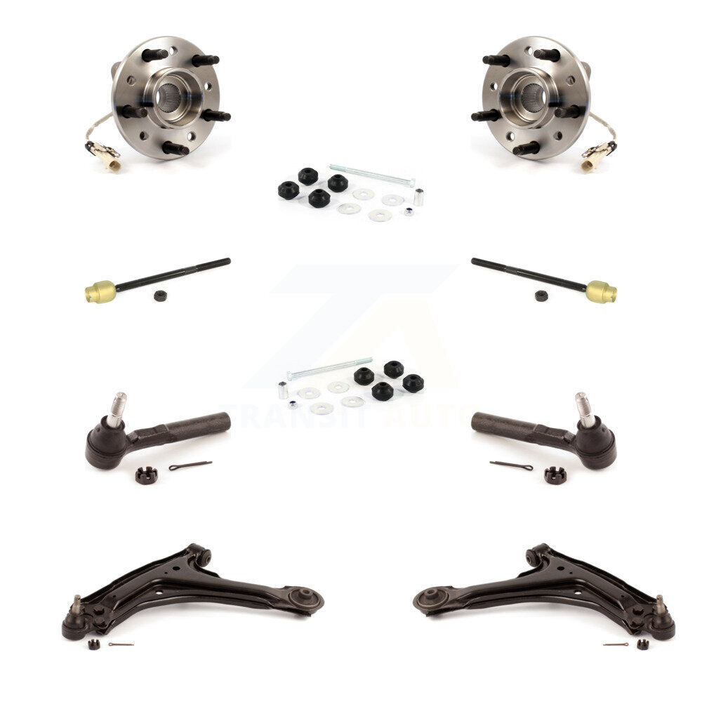 Bearing Lower Arm Outer Inner Tie Rod Link Front Kit (10Pc) For Pontiac Grand Am