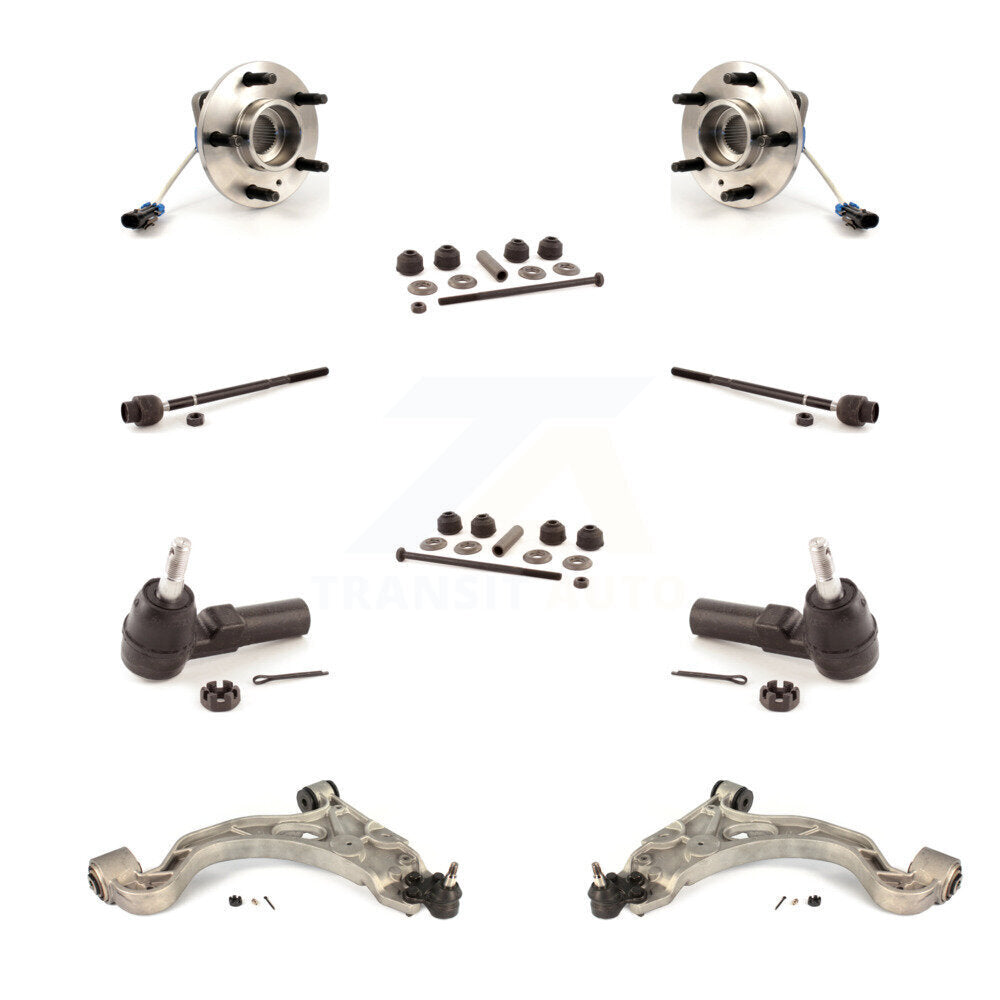 Bearing Lower Arm Outer Inner Tie Rod & Link Front Kit (10Pc) For Pontiac Aurora