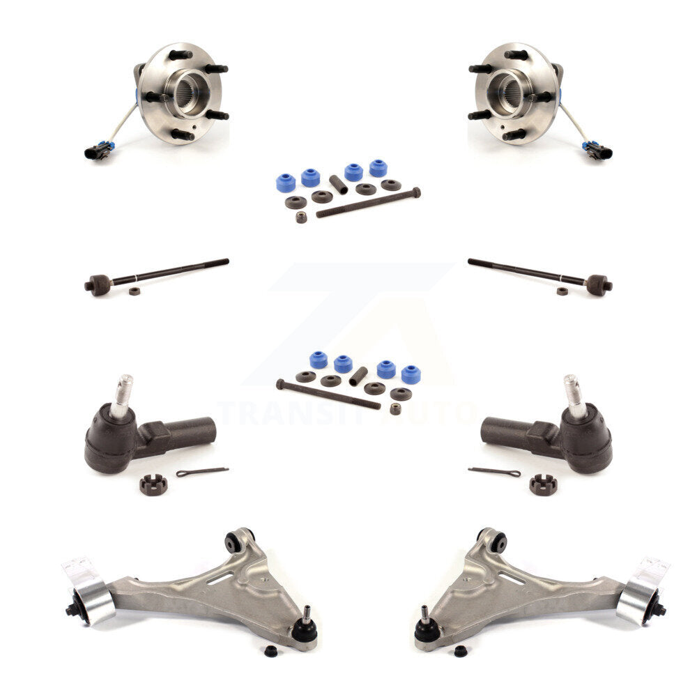 Bearing Lower Arm Outer Inner Tie Rod & Link Front Kit (10Pc) For Buick Lucerne