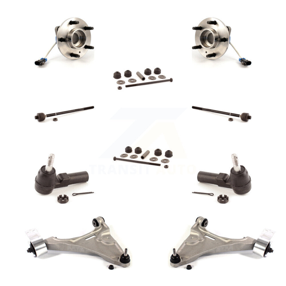 Bearing Lower Arm Outer Inner Tie Rod & Link Front Kit (10Pc) For Buick Lucerne