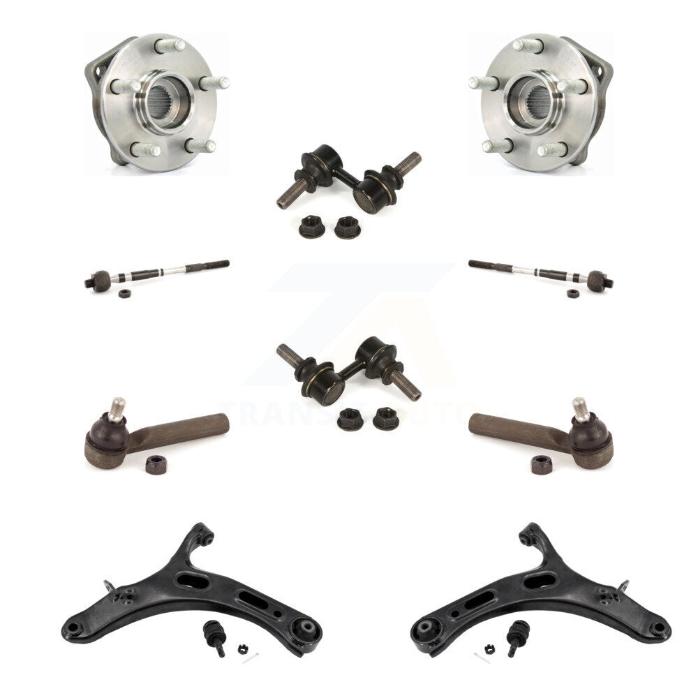 Bearing Lower Arm Outer Inner Tie Rod & Link Front Kit (10Pc) For Subaru Legacy