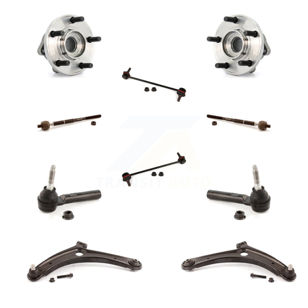 Bearing Lower Arm Outer Inner Tie Rod Link Front Kit (10Pc) For 09 Dodge Caliber