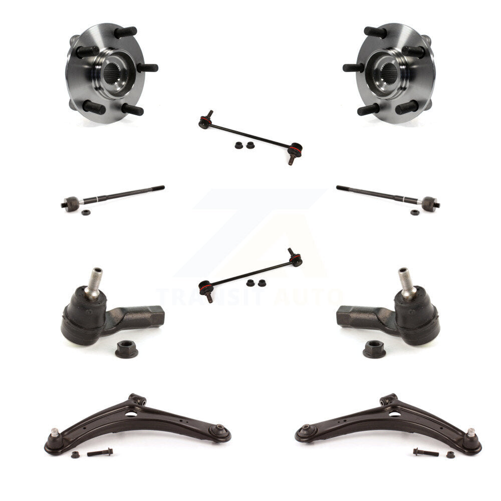 Bearing Lower Control Arm with Ball Joint Outer Inner Tie Rod Link Front Kit For