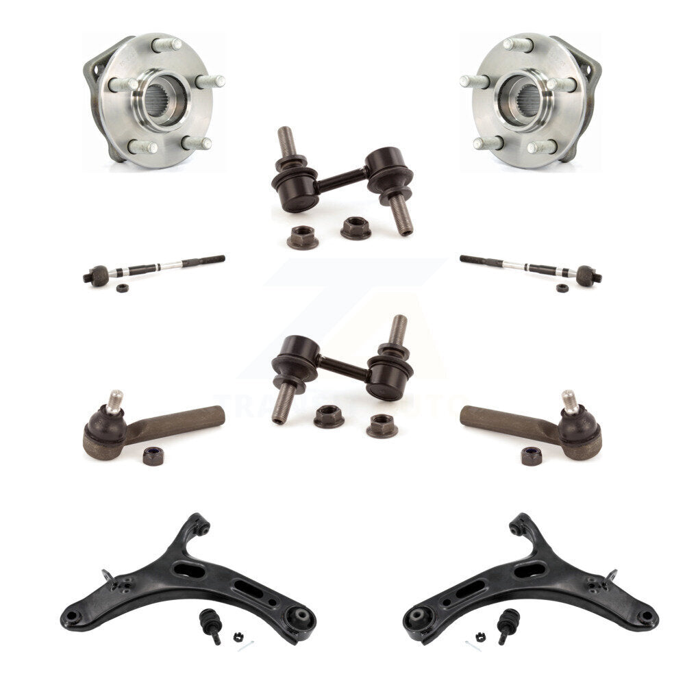 Bearing Lower Arm Outer Inner Tie Rod & Link Front Kit (10Pc) For Subaru Outback